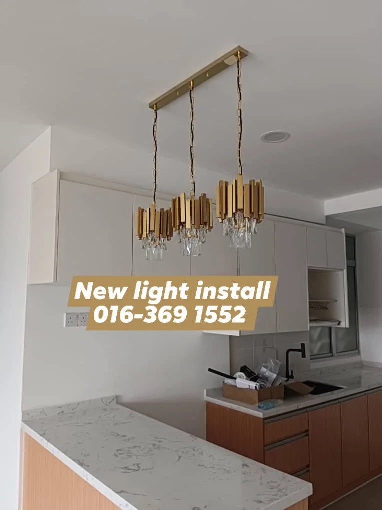 Chandelier installation — Alpha Handyman House Renovation